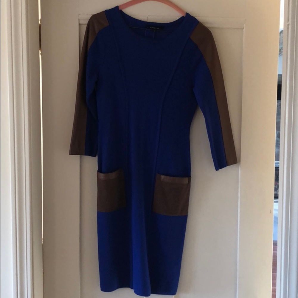 Wool and leather Rachel Roy dress